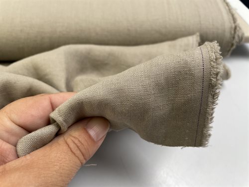 Fastvævet hør - skøn kvalitet i khaki